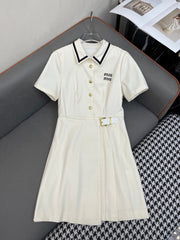 MIUMIU SHIRT DRESS WITH BELT 214479