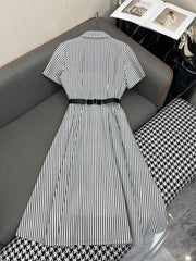 PRADA STRIPED DRESS WITH BELT 269117