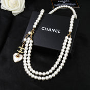 CHANEL 25S CHAIN BELT IN WHITE PEARL 614404