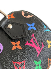NANO SPEEDY BAG 16 IN COLORFUL MONOGRAM PATTERN AND BLACK COATED CANVAS