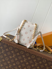 NANO NOÉ 19 IN WHITE MIX PINK MONOGRAM EMPREINTE CALFSKIN
