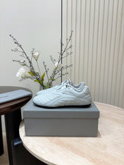 SOCCER SNEAKER IN WHITE QUILTED LAMBSKIN