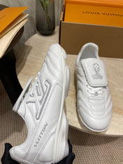 FOOTPRINT SOCCER SNEAKER IN WHITE CALFSKIN