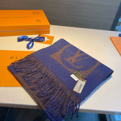 SCARF 180 CM IN COFFEE BROWN MIX BERRY BLUE CASHMERE 398245