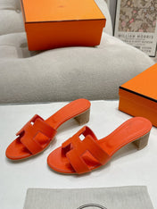 0ASIS SANDAL BRIGHT ORANGE CALFSKIN CLASSIC