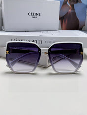 TRIOMPHE SUNGLASS 497829 IN WHITE ACETATE EMBOSSED LOGO
