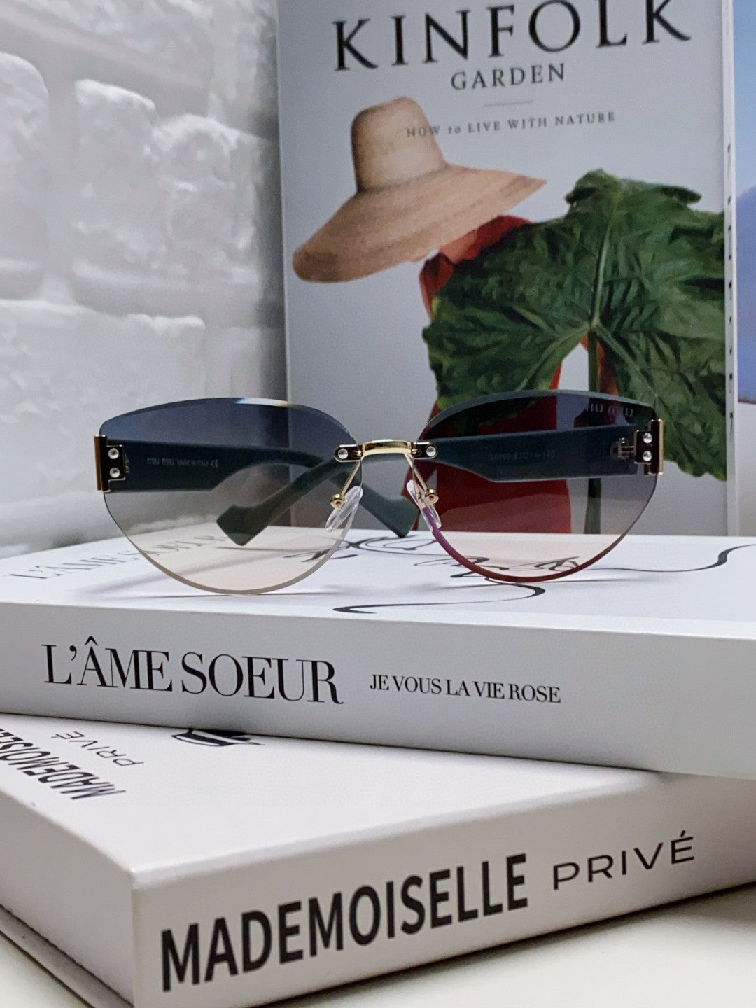 LOGO SUNGLASSES 513012 IN BLUE ACETATE