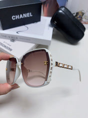 SQUARE SUNGLASSES 632874 IN WHITE ACETATE