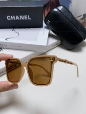 SQUARE SUNGLASSES 632884 IN BEIGE CLEAR ACETATE