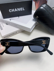 CAT EYE SUNGLASSES 632701 IN BLACK ACETATE EMBOSSED PEARL