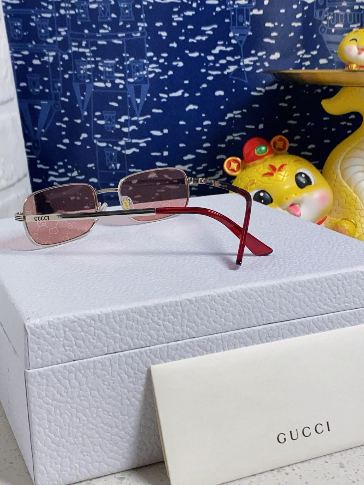 RECTANGULAR FRAME SUNGLASSES GG1457S IN METAL