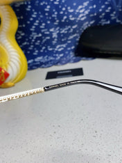 CAT EYE SUNGLASSES 641936 IN GOLD METAL BLACK LENSES