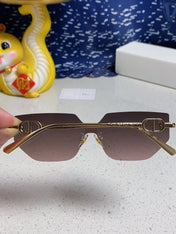 MONTAIGNE SUNGLASS 563192 IN GOLD METAL BROWN SMOKE LENSES