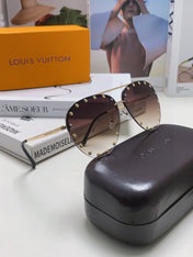 PARTY PILOT SUNGLASSES 567464 IN GOLD METAL BROWN SMOKE LENSES