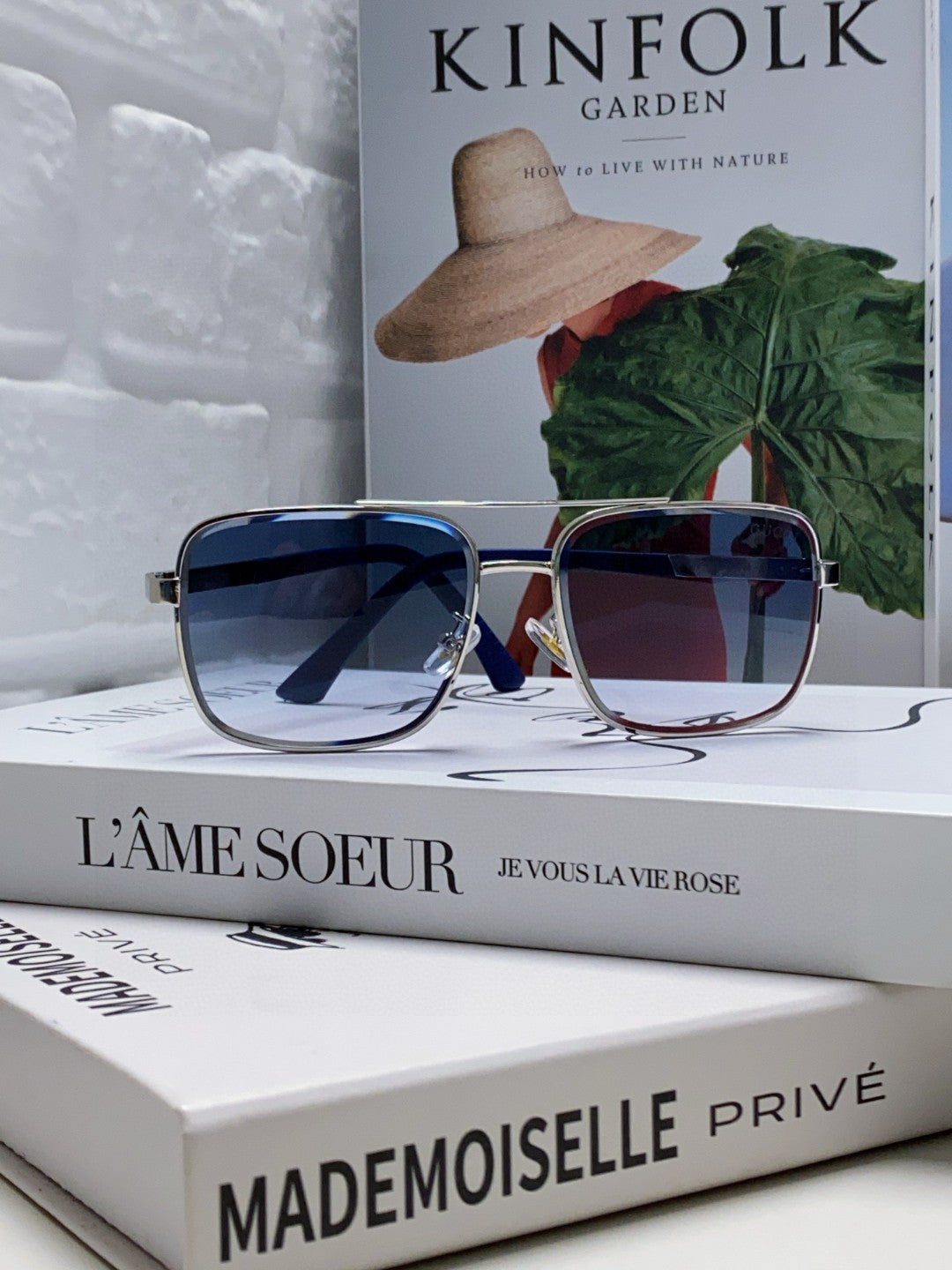 SQUARE FRAME SUNGLASSES 570213 IN METAL