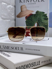 SQUARE FRAME SUNGLASSES 570213 IN METAL