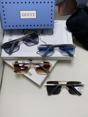 SQUARE FRAME SUNGLASSES 570213 IN METAL