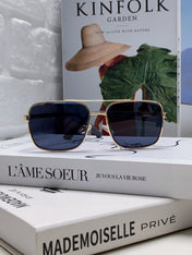 SQUARE FRAME SUNGLASSES 570213 IN METAL