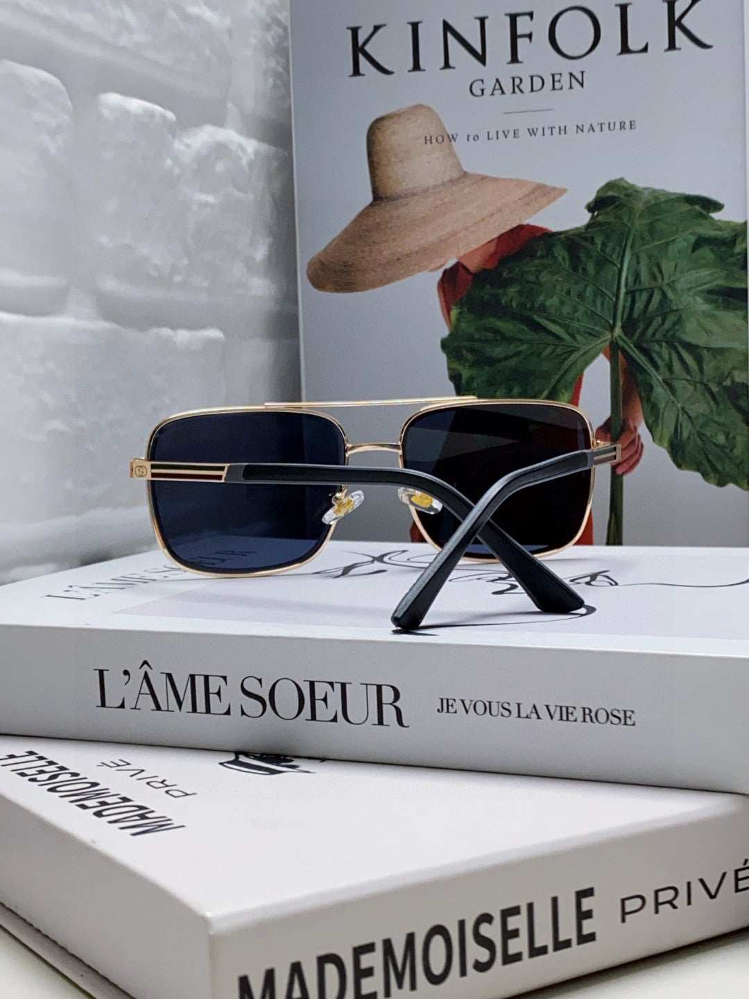 SQUARE FRAME SUNGLASSES 570213 IN METAL