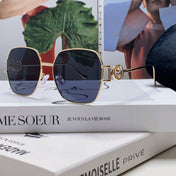 SQUARE FRAME SUNGLASSES 570217 IN METAL