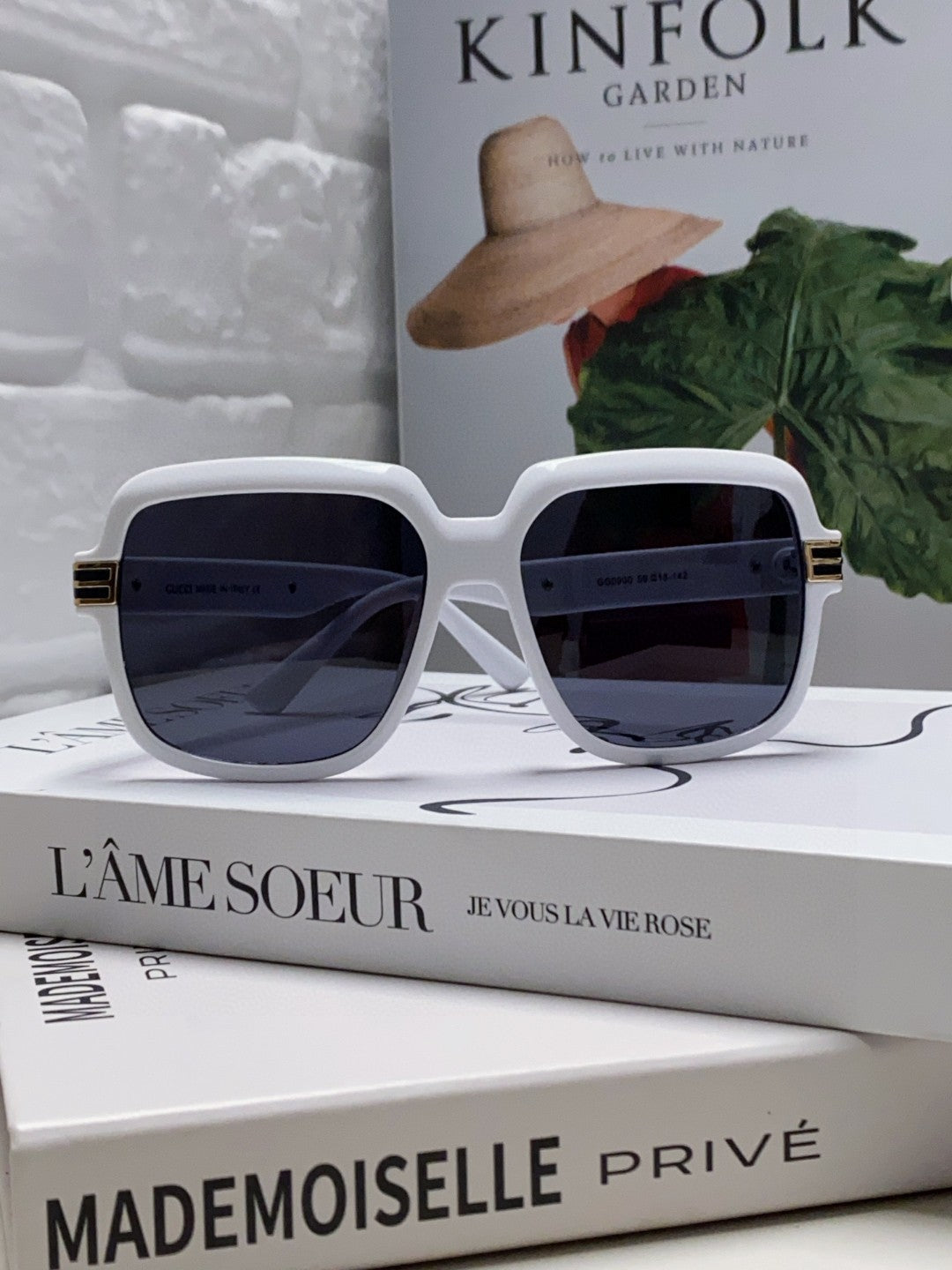 SQUARE FRAME SUNGLASSES 570231 IN ACETATE AND METAL