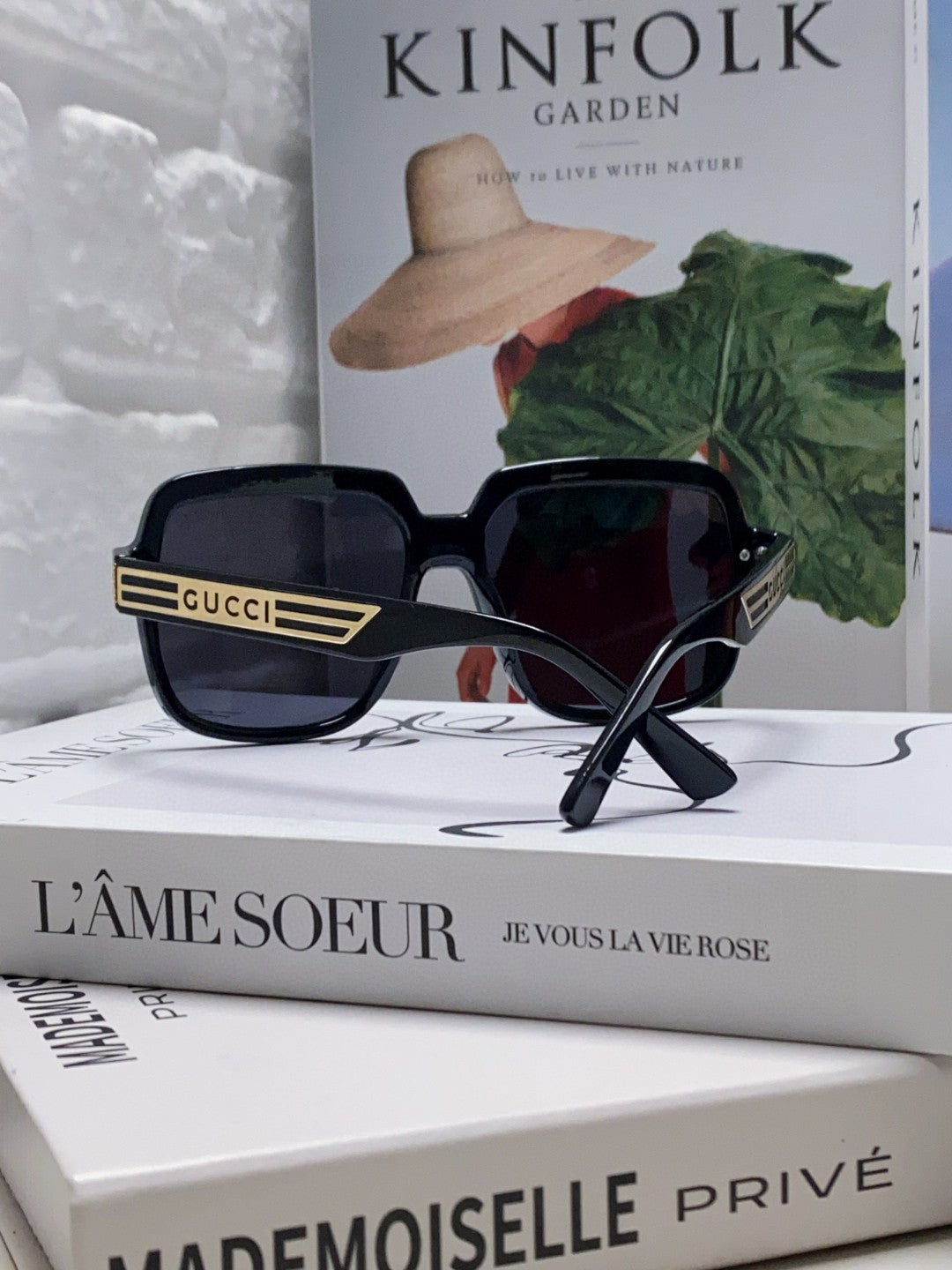 SQUARE FRAME SUNGLASSES 570231 IN ACETATE AND METAL