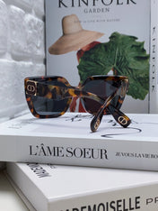 LADY 95.22 S2F SUNGLASS 571585 IN HAVANA ACETATE GREY LENSES