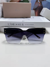 OBLIQUE SUNGLASS 571601 IN BLACK METAL