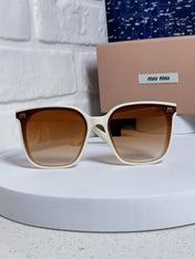 GLIMPSE SQUARE SUNGLASSES 554612 IN IVORY ACETATE