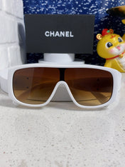SQUARE SUNGLASSES CH5495 IN WHITE ACETATE BROWN LENSES