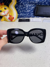 BUTTERFLY SUNGLASSES 641817 IN ACETATE BLACK METAL LOGO