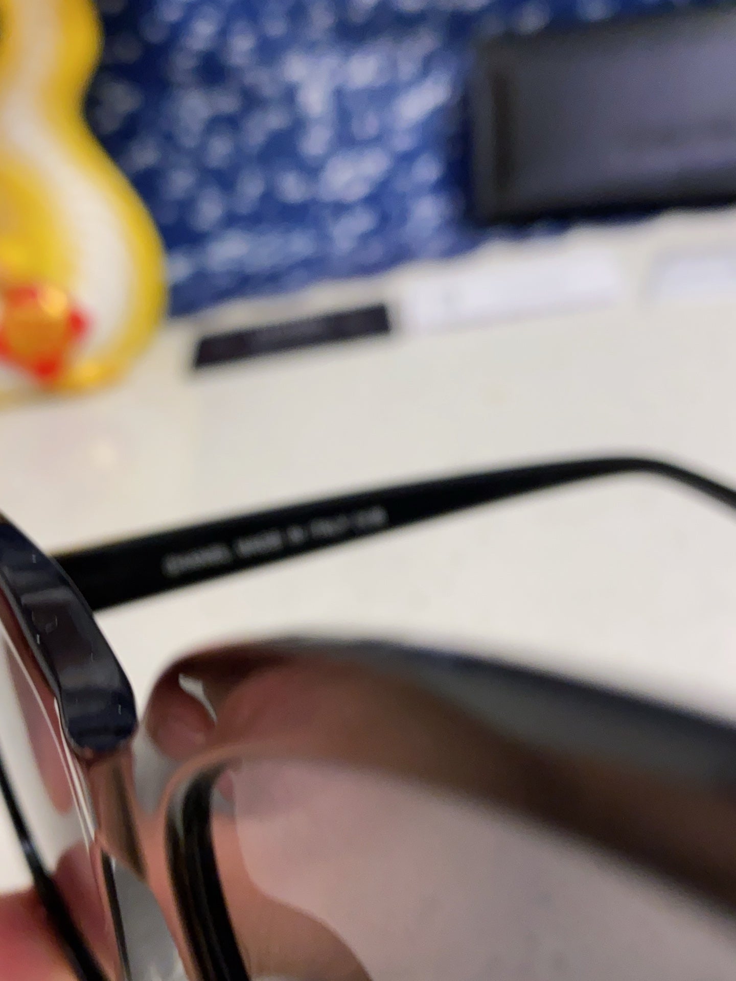 BUTTERFLY SUNGLASSES 641817 IN ACETATE BLACK METAL LOGO