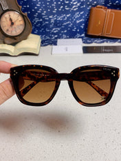 SQUARE SUNGLASS 575844 IN HAVANA ACETATE