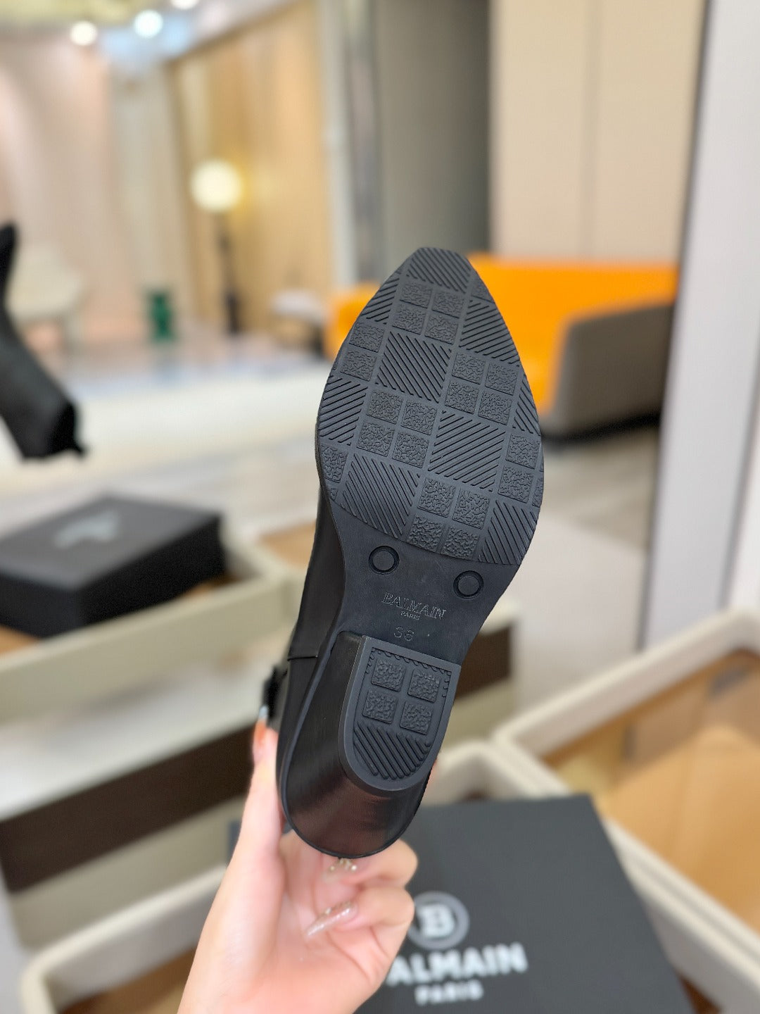 BALMAIN 26S COWBOY ANKLE BOOTS 65 MM IN BLACK CALFSKIN