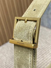 LE 5 À 7 SUPPLE BAG 31 IN KHAKI BROWN SUEDE