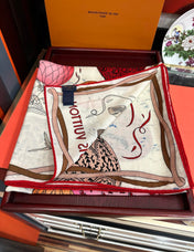 UP AND AWAY 140 CM SQUARE SILK SCARF COLORFUL 400072