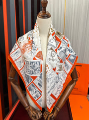 HERMES 25S SCARF 90 IN SILK 732034