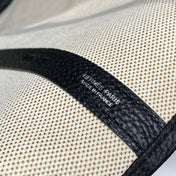 GARDEN PARTY 36 IN MULTICOLOR TOILE H CANVAS BLACK CALFSKIN OVERLAPPING POLKA RINGS PRINT