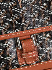 GRAND BLEU 16 IN BLACK GOYARDINE CANVAS AND TAN LAMBSKIN