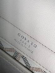 ROUETTE SOUPLE BAG 30 IN WHITE GOYARDINE CANVAS AND CALFSKIN