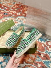 GG ESPADRILLE LOAFER GREEN CANVAS