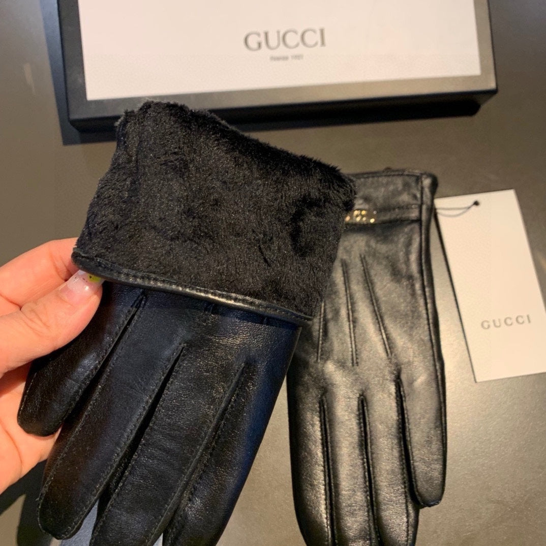 TOUCHSCREEN LAMBSKIN GLOVES BLACK 456312
