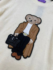 RALPH LAUREN 25S EMBROIDERED BEAR KNITTED SWEATER 253