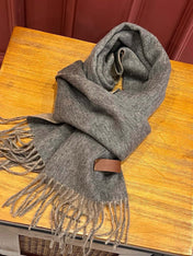 SCARF 180 CM IN MOUSE GRAY CASHMERE 396479