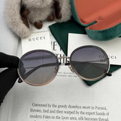 ROUND FRAME SUNGLASSES G0640 IN ACETATE AND METAL