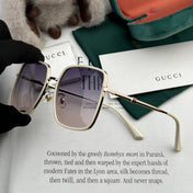 SQUARE FRAME SUNGLASSES G1640 IN METAL