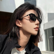 OVAL FRAME SUNGLASSES G4906 IN ACETATE AND METAL