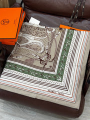 HERMES 25S SCARF 140 IN CASHMERE SILK 727318