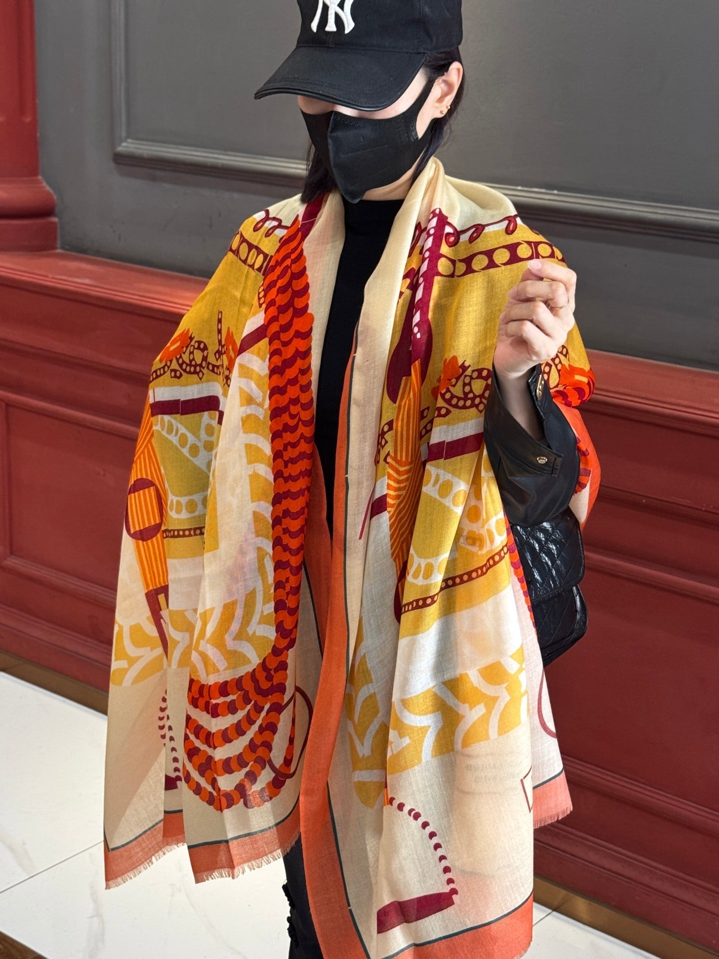 HERMES 25S SCARF 200 IN CASHMERE SILK 730599