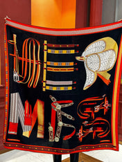 HERMES 25S SCARF 140 IN SILK AND CASHMERE 735807